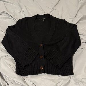 Banana Republic Black/Grey Knit Cardigan